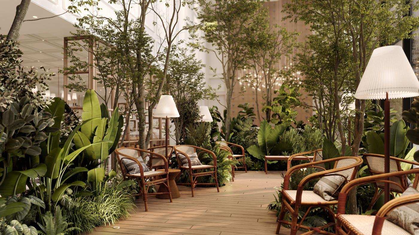 Indoor garden lounge